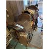 Image 1 : Saddle horse (needs repair), 2 decorative saddles - need TLC, 1 set of stirrups