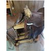 Image 3 : Saddle horse (needs repair), 2 decorative saddles - need TLC, 1 set of stirrups
