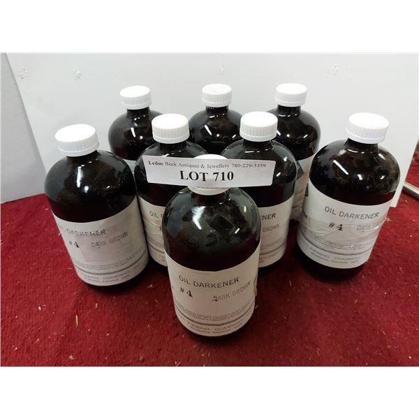 8 bottles Fiebing Oil Darkener #4 dark brown leather dye