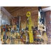 Image 1 : Saws, files, hammers, wire strippers, staplers, glue gun, air compressor hose, bar clamps, drill bit