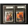 Image 1 : 1998 UD INTERNATIONAL MICHAEL JORDAN GRADED BASKETBALL CARD LOT (MJ STICKERS)
