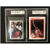 Image 1 : MICHAEL JORDAN/ MAGIC JOHNSON GRADED BASKETBALL CARD LOT