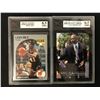 Image 1 : GLEN RICE (RC)/ MICHAEL JORDAN GRADED BASKETBALL CARD LOT