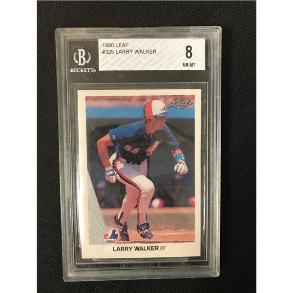 1990 LEAF #325 LARRY WALKER (NM-MT 8)