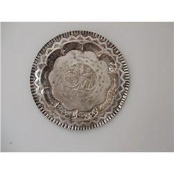 Antique silver plated plate rare item vintage #2302742