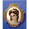 Image 1 : Limoges Porcelain Brooch - Portrait #2302760