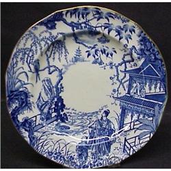 ROYAL CROWN DERBY PLATE - BLUE MIKADO #2302768