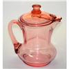 Image 1 : Pink Depression Glass Covered Syrup Pitcher #2303090
