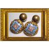Image 1 : Victorian French Enamel gilt ormolu cufflinks #2303419
