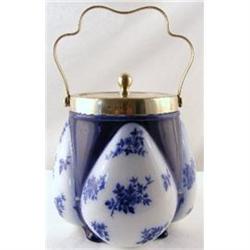 Doulton Burslem Flow Bue Biscuit Barrel #2303639