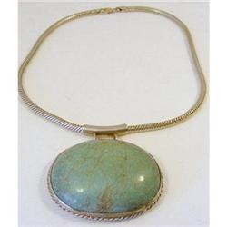 Necklace. Turquoise & Sterling. Signed #2303644