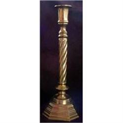 Antique Brass Candlestick Holder "Tall" #2303648