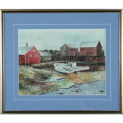 MacIssac watercolor fishing boats maritime #2315146