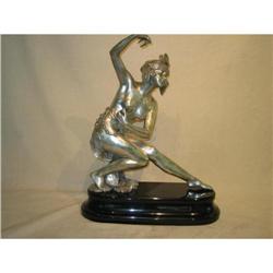 Lg Bronze Girl w/Castenetts In A Dancing Pose  #2315373