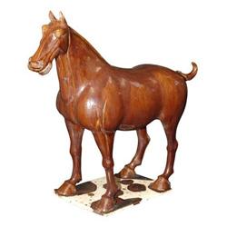 Chinese Brown-Glazed Pottery Horse #2315427