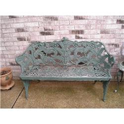 cast iron fern leaf settee and pr. chairs #2315447