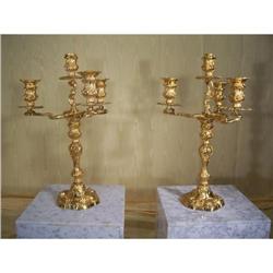 Pair of Parcel Gilt Candelabra #2315560