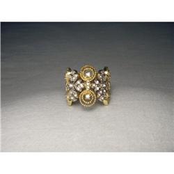 Sonia B 18K 2-Tone Gold Diamond Filigree Band #2315569