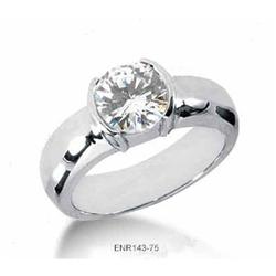 CERTIFIED Solitaire Ring, Round Cut 0.75 carat #2315653