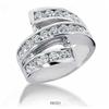 Image 1 : Channel Set Diamond Ring in 14k White Gold #2315661