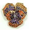 Image 1 : Pansy Brooch with multi-colored Sapphires #2315724