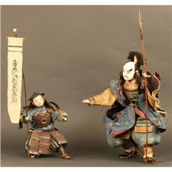 Spectacular 18C. Japanese Antique Samurai Dolls#2315792