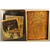 Image 1 : Beautiful Fireflies Black Lacquered Box, Meiji #2315827