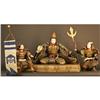 Image 1 : Three Piece Japanese Doll Samurai Set, Late Edo#2315832