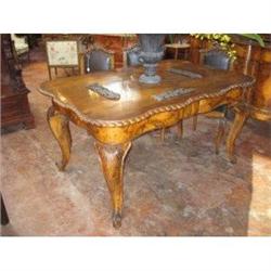 Italian Walnut burled venier table #2315918