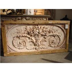 Plaster Bas Relief Overhead Panel from France #2316077