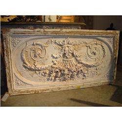 Plaster Bas Relief Overhead Panel from France #2316083