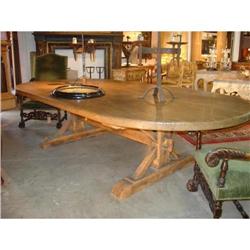 Oval Meleze Wood Table from France #2316088