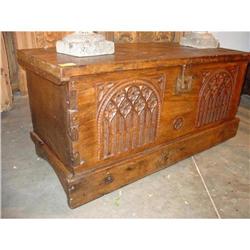 18th Century Gothic Trunk-Chestnut Wood #2316093