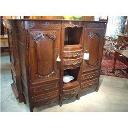 Antique French ¾ Cabinet with Bombay Front, #2316099