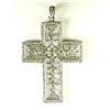 Image 1 : WHITE GOLD DIAMOND CROSS PENDANT FILIGREE #2323105