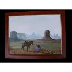 WESTERN Original Oil Painting Navajo #2323107