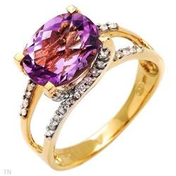 New "GENUINE" Diamond & Amethyst 3.68ctw  Ring #2323108