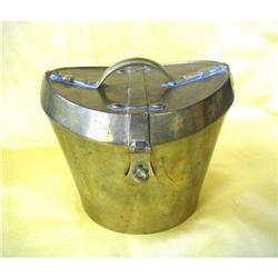 ENGLISH REGENCY PERIOD BRASS'HATBOX' TEA CADDY.#2323246