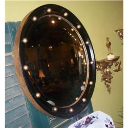 Large Antique Hand Painted Convex Mirror  #2323276