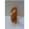 Image 1 : Bakelite Vintage Carved Butterscotch Bangle #2323292