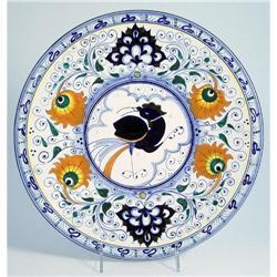 Italian Faience Majolica Wall Plate #2323523