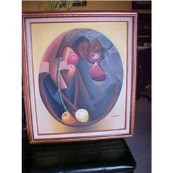 Haitian Painting by Jacques Louissaint 20X24 #2323534