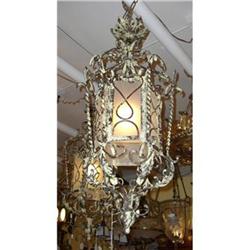 Distressed Wrought Iron Lantern #2323544