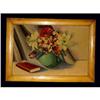 Image 1 : Oil On Board Painting Still Life Flower Campell#2323678