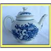 Image 1 : ANTIQUE DR WALL WORCESTER TEAPOT C 1770 BLUE #2323782