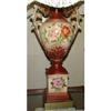 Image 1 : Meissen Style Lamp Large 35" Rose Design #2333291