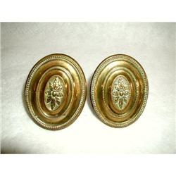 Solid Brass Finials Hooks Tiebacks Vintage #2333346