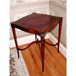 Flame Mahogany Table Leather Top C.1900 #2333353