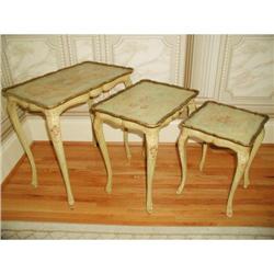 Nest Of Tables Italian Hand Painted c.1930 #2333356