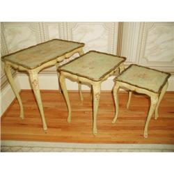 Nest Of Tables Italian Hand Painted c.1930 #2333356